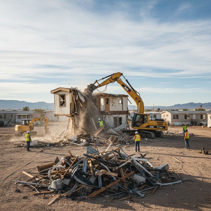 Trailer Home Demolition in Katy, TX